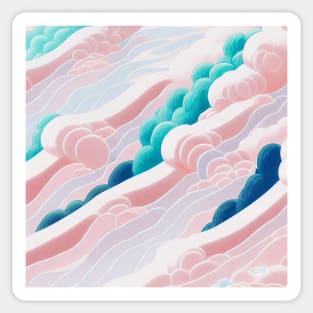Pastel flowing clouds Sticker